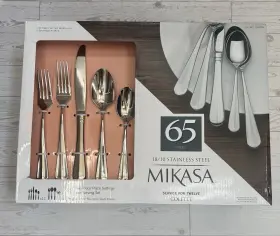 5271761 Mikasa 044228051178 Colette 65 Piece Flatware Set In Stainless Steel Service For 12