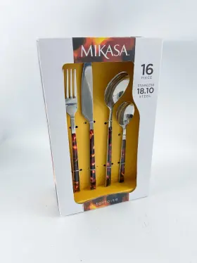 Mikasa 044228054209 15 Pieces Stainless Steel Tortoise Missing 1 Fork