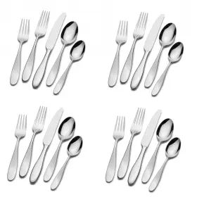 5112644 Mikasa Hamilton 18/10 Stainless Steel 20pc. Flatware Set Service For Four