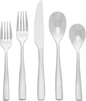 5173093 Mikasa Delano Satin 20-piece Stainless Steel Flatware Set Service For 4