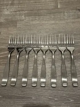 5286909 Mikasa Satin Loft 18/10 Stainless Steel Salad Fork Set Of 8