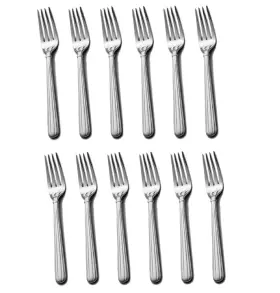 5294117 Mikasa Italian Countryside 18/10 Stainless Steel Dinner Fork Set Of Twelve