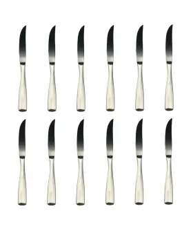 5324322 Mikasa Satin Loft 18/10 Stainless Steel Steak Knife Set Of Twelve