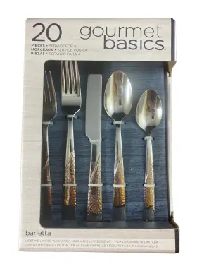 5148872 Mikasa 885991134848 Gourmet Basics Barrett S 20 Pieces Set For 4 Flatware