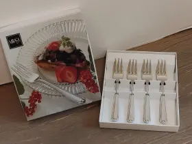Gf113 Mikasa Gf113/418 Cake Forks 18/8 Stainless Classico Satin Dessert Brunch Set Of 4