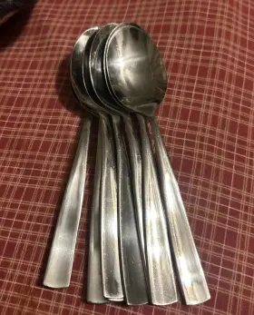 Mis50 Mikasa 8 18/0 Stainless Plain Glossy Flatware Dinner Spoon 6 5/8 Inch