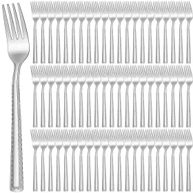 Tc-minatee-1376 Minatee 100pc Stainless Steel Dinner And Salad Fork Set 6.7 Inch Dishwasher Safe