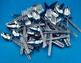 Mma1 Miracle Maid 45 Pcs Daisy And Scroll Stainless Flatware Silverware