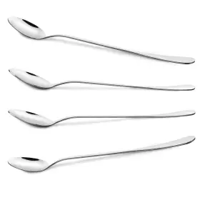 Bjs005 Miruchertter Stainless Steel Coffee And Dessert Spoons - Long Handle Teaspoon 4 Pcs 7.6