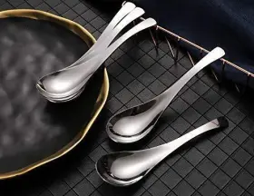 Miupoo 713893024540 Soup Spoons Stainless Steel Short Handle Classic And Durable Spo #2
