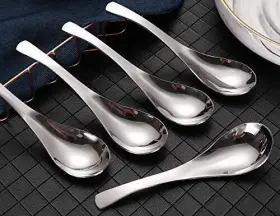 Miupoo 713893024540 Soup Spoons Stainless Steel Short Handle Classic And Durable Spo #3