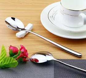 Miupoo 713893025325 Korean Soup Spoons Stainless Steel Long Handle Tablespoon Pack Of 5 #3
