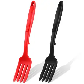 Pri-mixweer-258 Mixweer 2 Pcs Silicone Flexible Fork 11.6 Inch Heat Resistant Cooking Larg