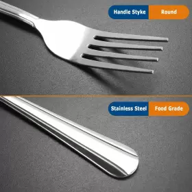 Mjiya 431257439077 12 Pcs Dinner Forks Silverware Set Dominion Heavy Duty Piece #3