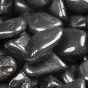 Lpebqblk2suppol40 Msi Lpebq2suppol40 1/4 Inch To 3/4 Polished Quartzite Pebble - Sold Black