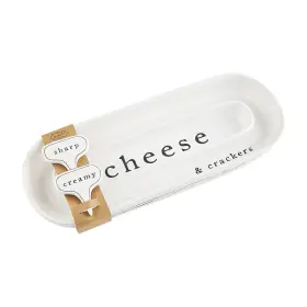 Mud Pie 718540746677 White Cheese Cracker Server Set 5.5 Inch X 15 2.5 Dish 5 1/2