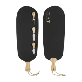 Mud Pie 718540758793 Cheese Board With Utensil Set Black 8 Inch X 23 Utensils 5