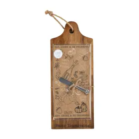 Mud Pie 718540850794 Thanksgiving Cheese Board Set 17 1/2 Inch X 7 Paper 12 6 Spre