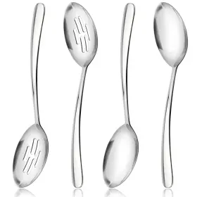 Ss1101 Mujinon Serving Spoons Set 10.3 Inch 18/0 Stainless Steel Heavy Duty Pack 10.3-in Large