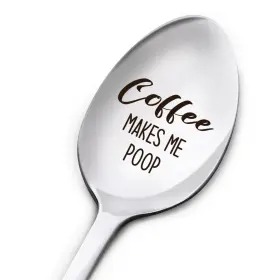 Ycsp056 Muktoujaumai Funny Coffee Lover Spoon Gifts For Women Men Makes Me Poop Birthday