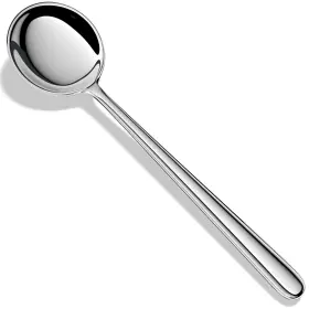 Muncene 749877733306 Soup Spoons Forged 18/10 Stainless Steel Round Bouillon 7.8 Inch Set O #2