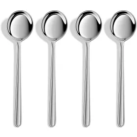 Muncene 749877733306 Soup Spoons Forged 18/10 Stainless Steel Round Bouillon 7.8 Inch Set O