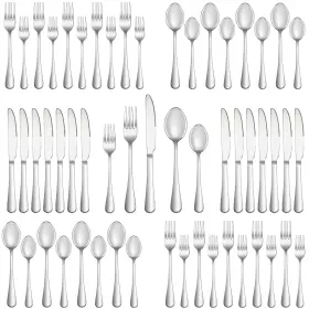 22334 Mutnitt 40 Piece Silverware Set Service For 8 Premium Stainless Pieces Silver