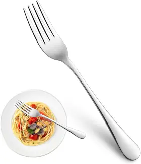 Mutnitt 313048229204 8 Pieces Dinner Forks Set Food-grade Stainless Steel Silverware Fo