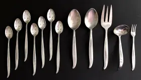 Nst58 N.s.c.o. Stainless Flatware 12 Pc Ice Tea Spoons Serving Ladle Cocktail