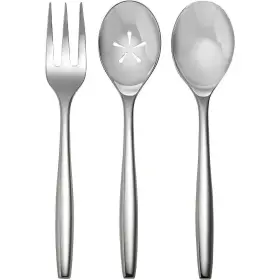 89442068 Nambe Aidan 45 Piece Flatware Set 18/10 Mirror Stainless Steel Silverware #3