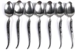 Nss12 Nasco 7 Swirl Diamond Inset Heavy Stainless Steel Place Table Soup Spoon