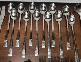 Nts50 National Vintage Stainless Flatware Lot Of 63 Pcs #3
