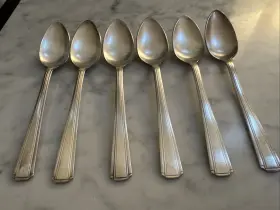 Plated-6 National Nts59 Silver Co Teaspoon Pieces