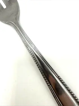 Nst109 National Stainless Silver Salad Fork 6 3/4 Inch Beaded Edge Japan #3