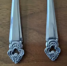 Nst75 National Stainless Japan Flatware 2 Teaspoons Butter Knife Sugar Spoon #2