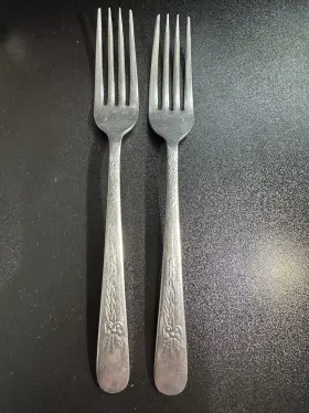 National Stainless Nst76 N.s. Co. Silver Nst76- 2 Dinner Forks Steel Japan