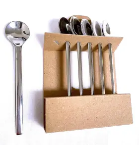 3783 Nespresso Set Of 6 Small Spoons In Polished Stainless Steel 18/10 11 Cm Nib #3