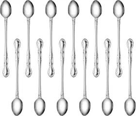58765 New Star Foodservice Stainless Steel Rose Teaspoon 7.7-inch Set Of 12