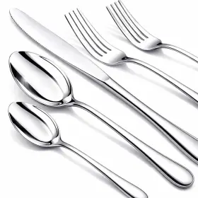 Nice Kitchen 738944709023 Silverware Set 40 Piece Stainless Steel Pieces Silver