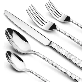 Nice Kitchen 792671454991 60 Piece Silverware Set For 12 Food-grade Stainless Steel Utensils Inclu