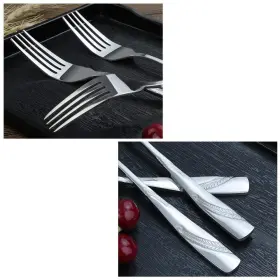Nicesh 742920719494 16 Pcs Stainless Steel Dessert Forks 6.7 Inch Fork Set For Dining Table Serving #2