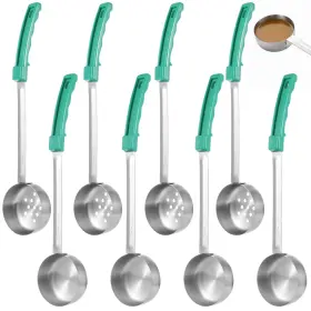 Nimbloom 753448100879 8 Pcs Portion Control Serving Spoons Including 4 Slotted And Solid Ladles 4