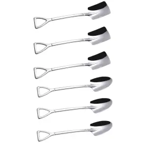 Nmq017-04 Nmqlx Dessert Spoon Set 6 Pcs Inch Shovel Shape Stainless Steel Spoons Ice Cream Frui