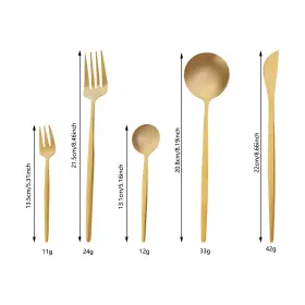 Dkk-807612 Noenname Null 90 Pcs Gold Flatware Set - Stainless Steel Utensils For Home And Restaurant