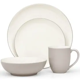 5108-04g Noritake Colorwave Sand 4-piece Coupe Place Setting Service For 1
