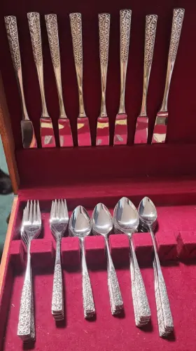 Ohs82 Northland Japan Stainless Silverware Flatware Ornate Pattern