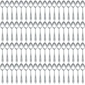 Ao-nuogo-887 Nuogo 100 Pieces Dinner Spoons Set 6.69 Inches Silverware Bulk Stainless Ste