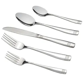 Obston 713839229398 60piece Stainless Steel Flatware Sets Table Dinner Silverware Set Service For 12