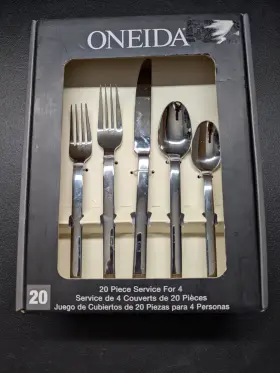 Oneida 076440124057 Noval 20-piece Flatware Set Service For 4 New