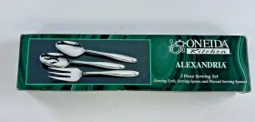 Oneida 078737014270 Alexandria Serving Set 3 Piece Vintage 2002 New In Box